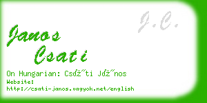 janos csati business card